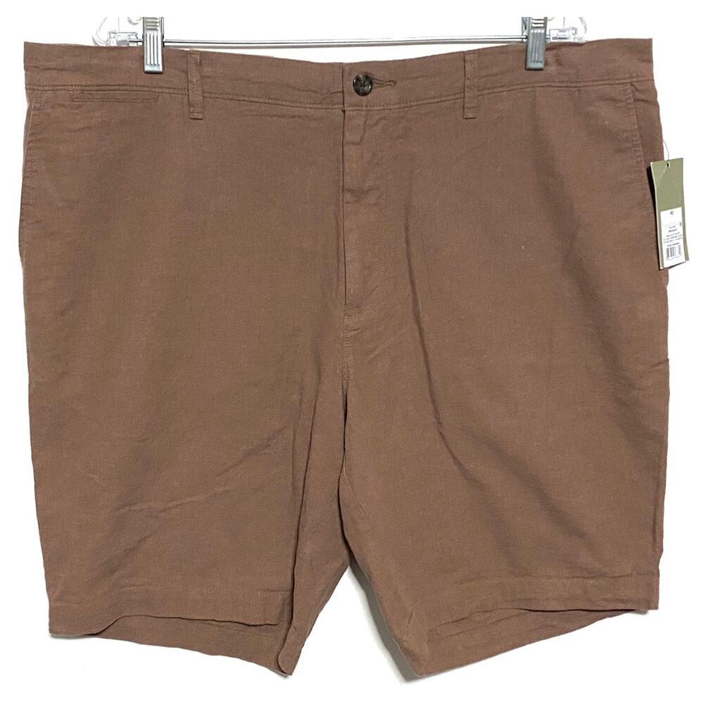 Goodfellow Brown Every Wear Shorts Mens 40 Above Knee Classic Casual Linen NWT